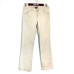 Theory Khaki Straight Leg Trouser Pants Women's Size 4 Workwear Professional